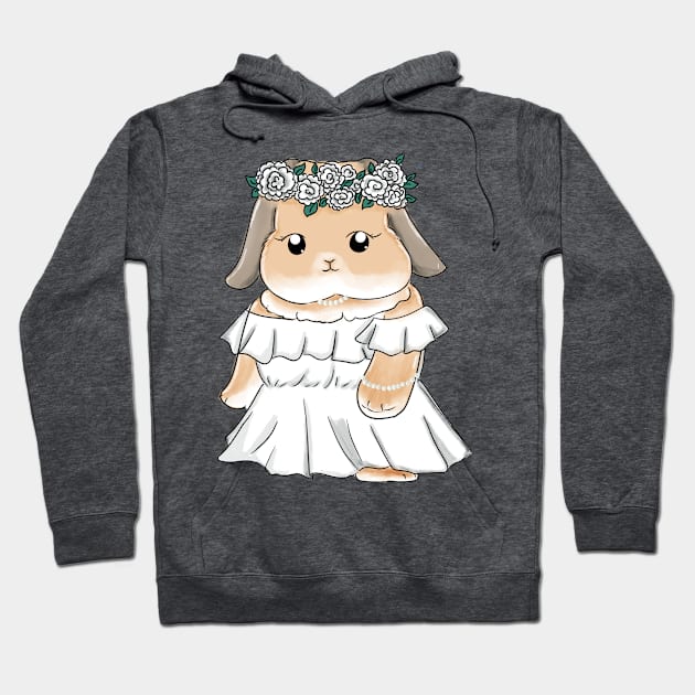 White Rabbit Outfit Wedding _ Bunniesmee Design Hoodie by GambarGrace